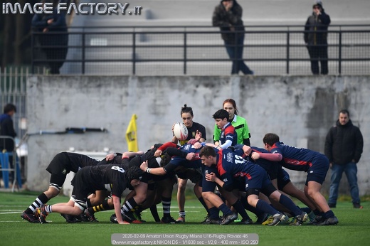 2020-02-09 Amatori Union Rugby Milano U16-Rugby Rovato 46